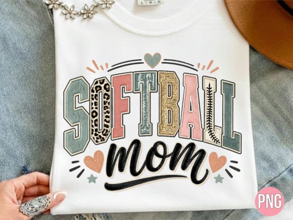 Download Softball Mom Leopard Printed Text PNG - Printed Collection