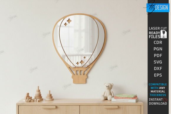 Download Kids Room Wall Mirror Laser Cut | CNC - Premium Resources