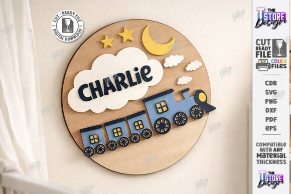 Download 3D Kids Room Wall Name Sign Laser Cut - Premium Resources