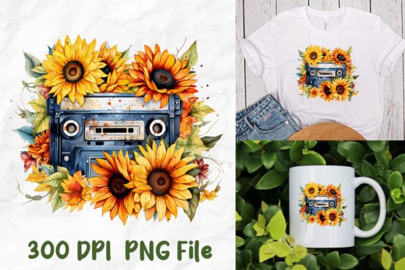 Download Retro Old School Cassette Sunflower - Old school cassette Collection