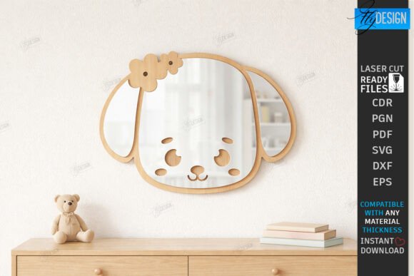 Download Kids Room Wall Mirror Laser Cut | CNC - Premium Resources
