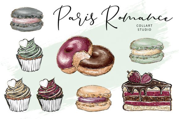 Download Paris Romance, French Style Clipart Set - Paris Collection
