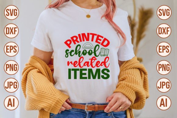 Download Printed School Related Items SVG - Printed Collection