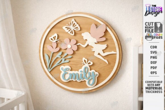 Download Kids Room Name Sign Laser Cut | CNC File - Premium Resources