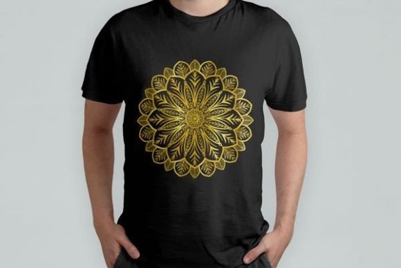 Download Gold Mandala Printed T-shirt Designs - Printed Collection