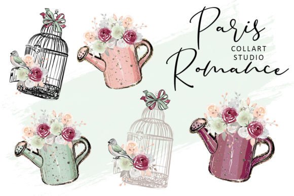 Download Paris Romance, French Style Clipart Set - Paris Collection