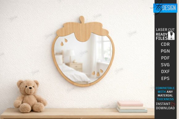 Download Kids Room Wall Mirror Laser Cut | CNC - Premium Bundle